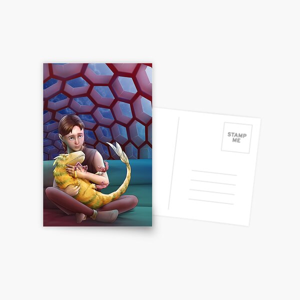 Elie and dino Bitey from "Gifts of wandering ice" Postcard