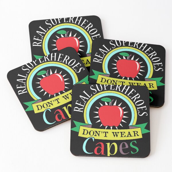 Item preview, Real Superheroes Don't Wear Capes Teacher design, Teaching T print designed and sold by Lisbob.