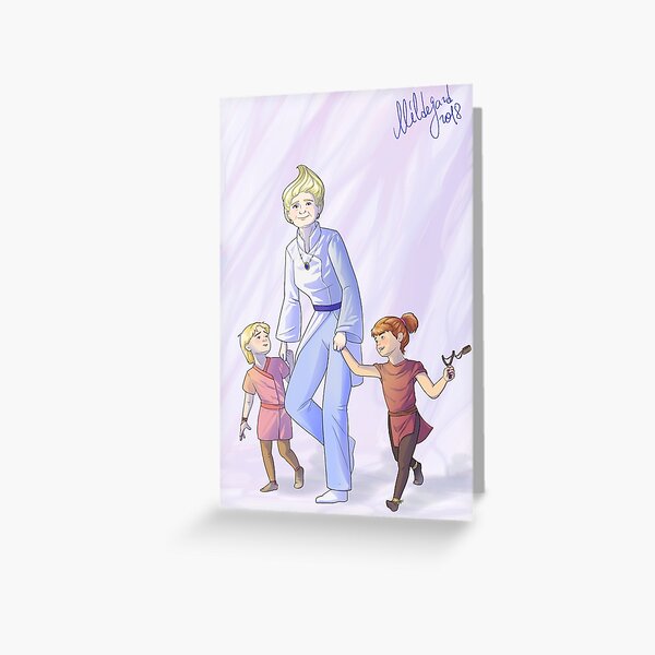 Kalare and kids from "Gifts of wandering ice" Greeting Card