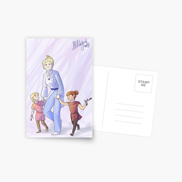 Kalare and kids from "Gifts of wandering ice" Postcard