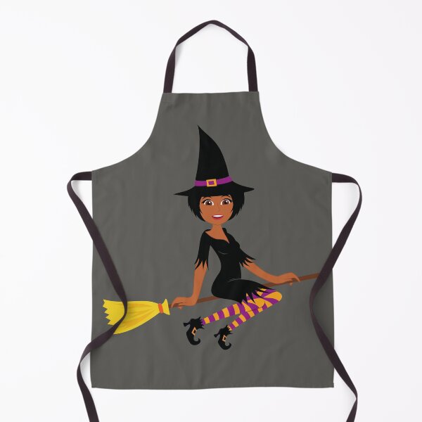 Item preview, Halloween Witch Costume On Broom Black African American Girl Woman designed and sold by Gramsta.