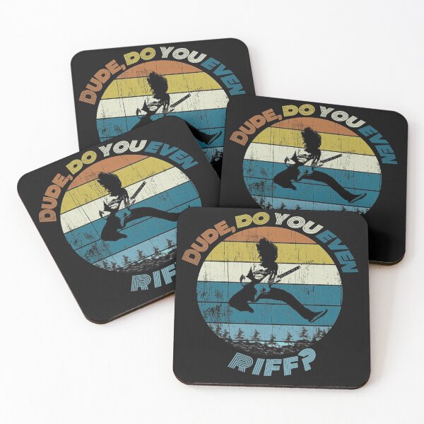 Item preview, Guitar player: Dude, do you even riff? Retro style designed and sold by DoggoTankDesign.