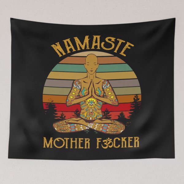 Item preview, Namaste Motherfcker Yoga Vintage Funny T-Shirt Vintage Boy Hippie Yoga Namaste Mother Fcker Vintage designed and sold by AntonetteSimo.
