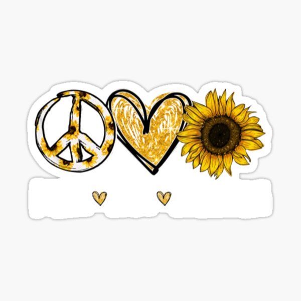 Peace Love Sunshine Svg, Sunflower Svg, Funny Summer