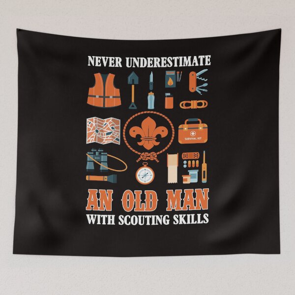 Item preview, Never Underestimate An Old Man With Scouting Skills designed and sold by RessieSmitham.