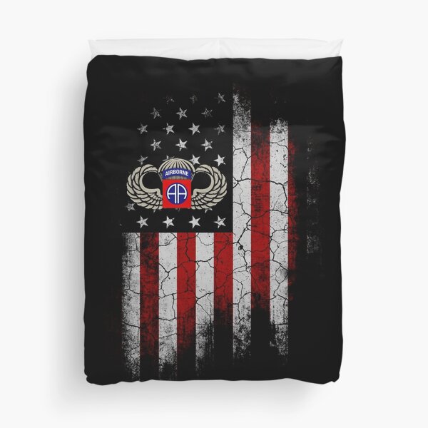 82nd Army Airborne Division U.S Flag Veteran Mens Duvet Cover