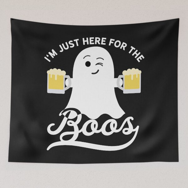 Item preview, Funny Halloween Drinking Beer I'm Just Here For The Boos designed and sold by AntonetteSimo.