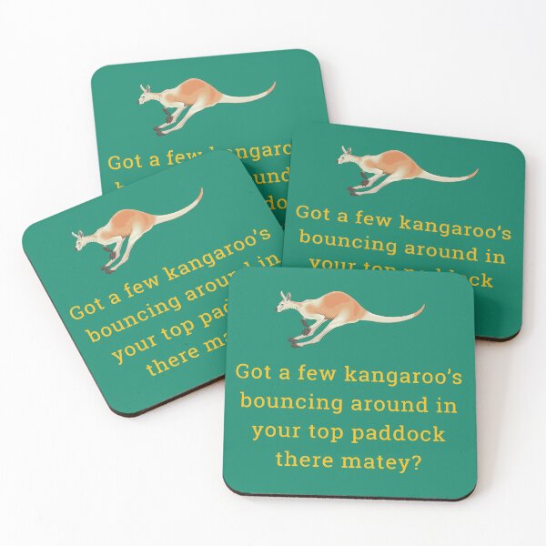 Item preview, Kangaroos in Top Paddock designed and sold by JenGo Creative.