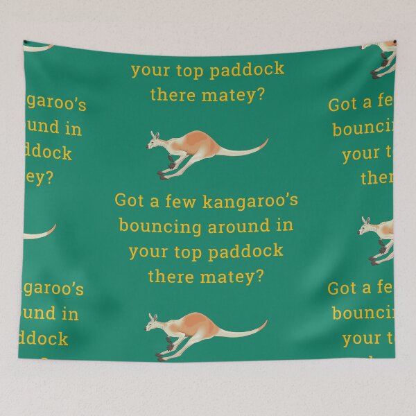 Item preview, Kangaroos in Top Paddock designed and sold by JenGo Creative.