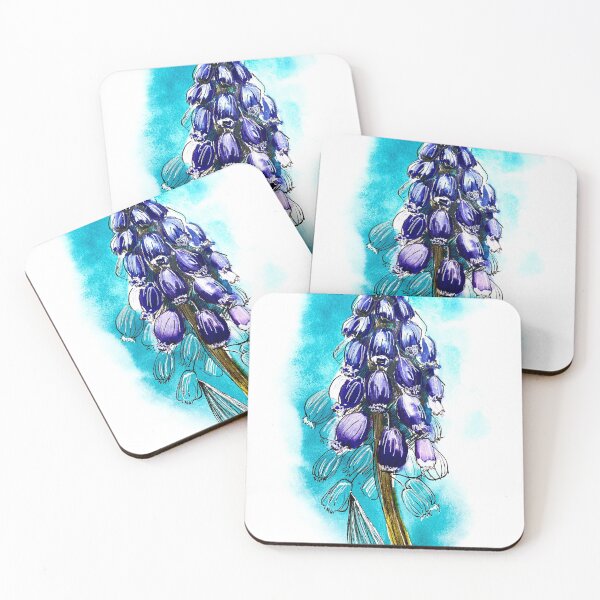 Item preview, muscari flower watercolor illustration designed and sold by DaryaGeft.