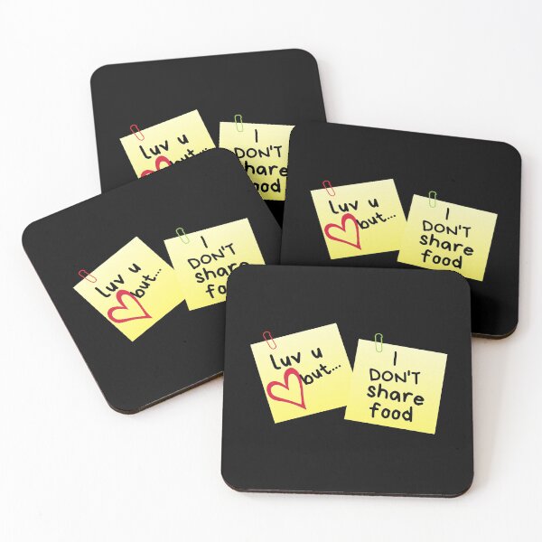 Item preview, I Love U But...I Don't Share Food Sticky Memo designed and sold by leBoosh-Designs.