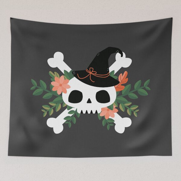 Item preview, Cute Autumn Witch Skull designed and sold by ketrena.