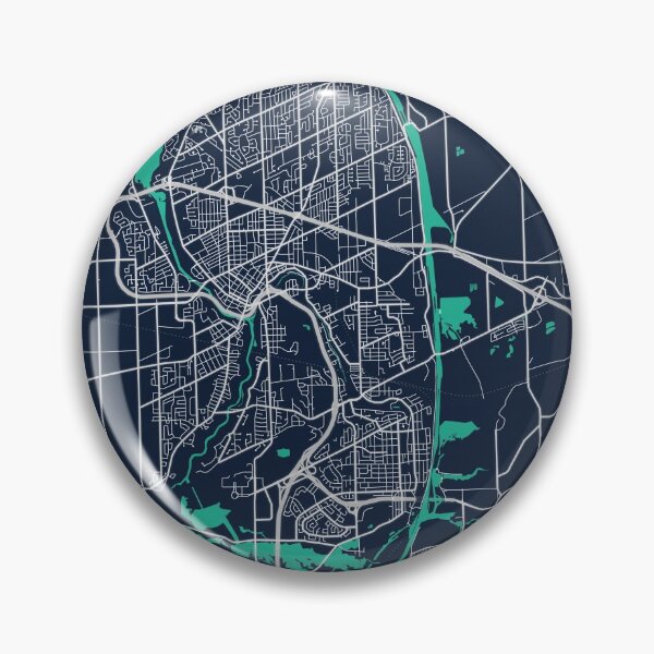 Item preview, St. Catharines Blue Dark Color City Map designed and sold by tienstencil.