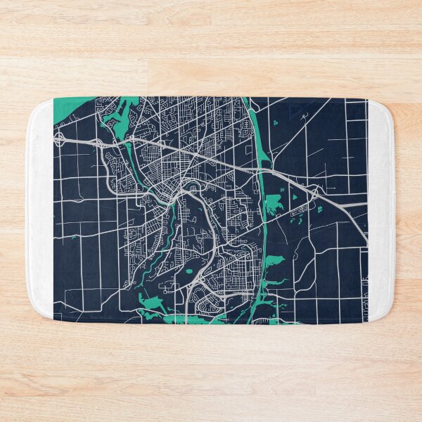 Item preview, St. Catharines Blue Dark Color City Map designed and sold by tienstencil.