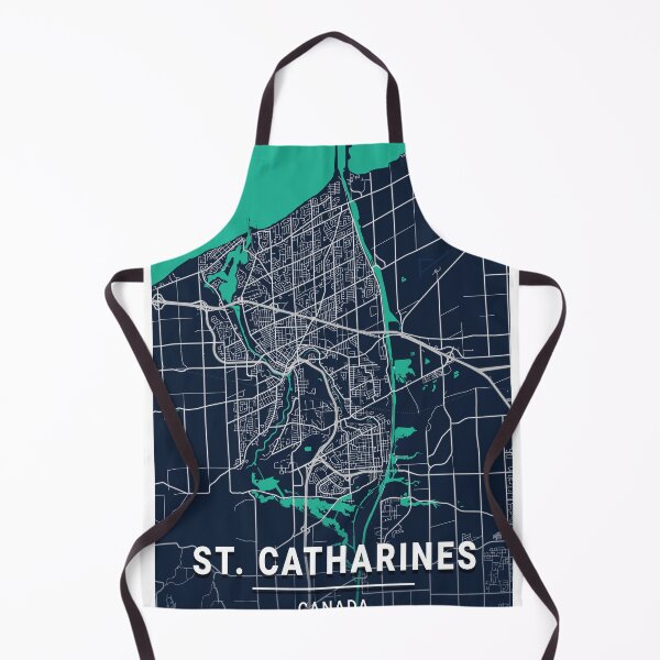 Item preview, St. Catharines Blue Dark Color City Map designed and sold by tienstencil.