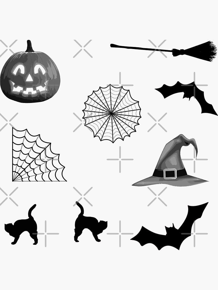 Spooky Eyes Halloween Craft Vinyl Sticker Set of 25