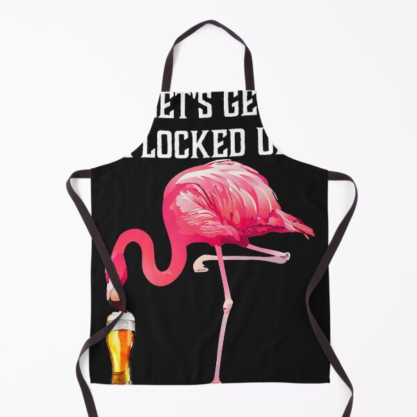 Item preview, Let's get flocked up funny pink flamingo bird beer designed and sold by AntonetteSimo.