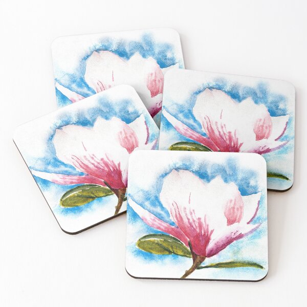 Item preview, Magnolia flower watercolor illustration designed and sold by DaryaGeft.