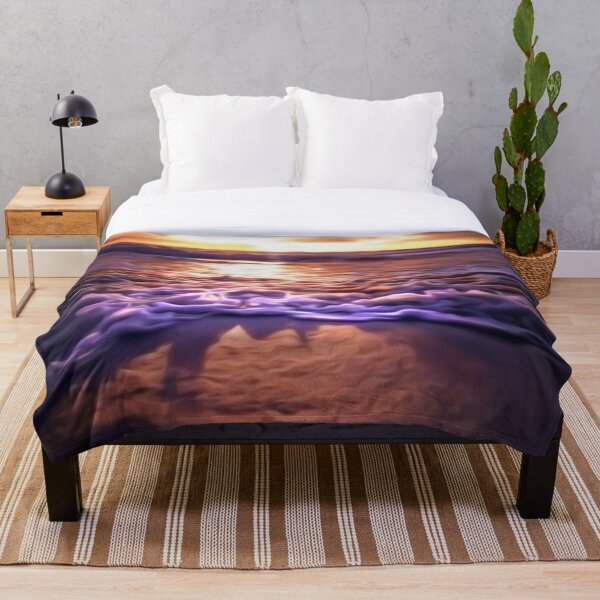 Ocean Waves by OrganicBeej Throw Blanket