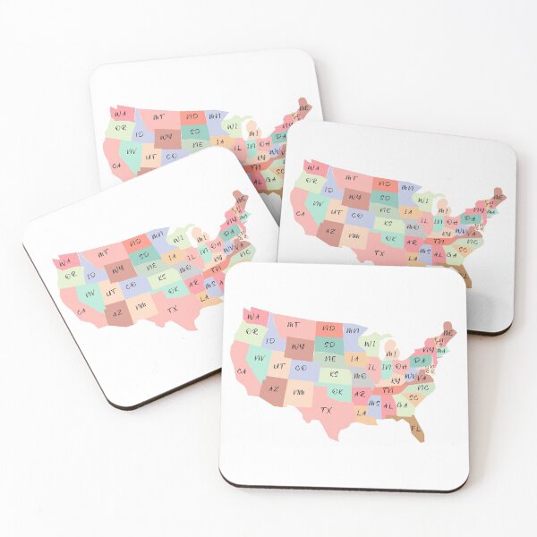 Item preview, USA MAP PASTELS designed and sold by TOT-SA0.