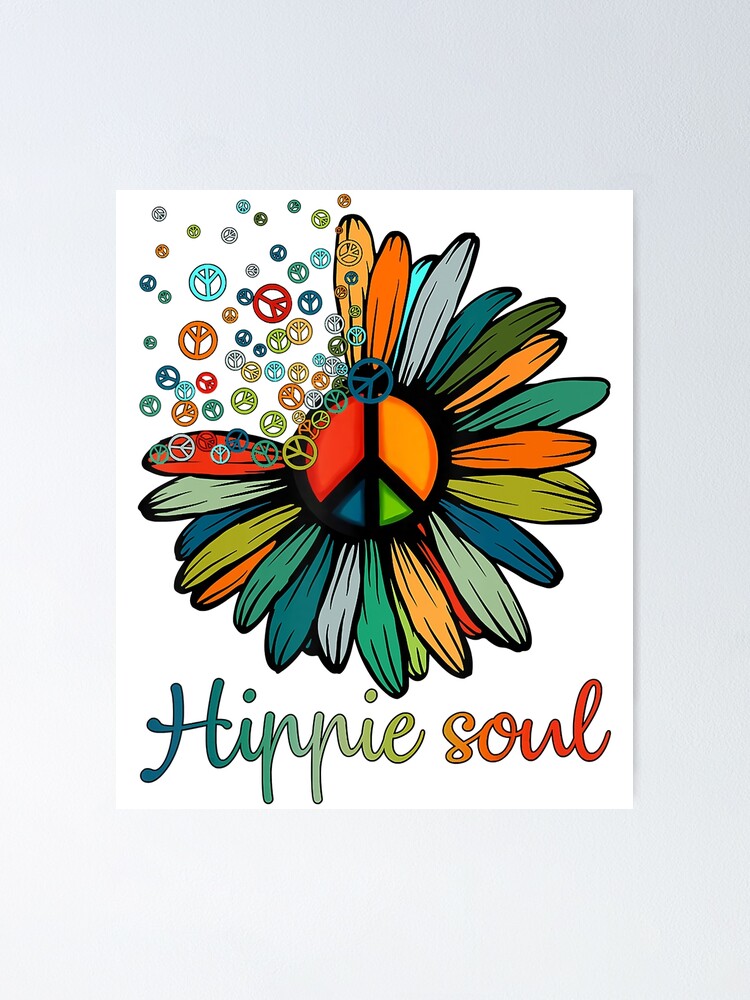 Daisy Peace Sign Hippie Soul Tshirt Flower Lovers Gifts T-Shirt