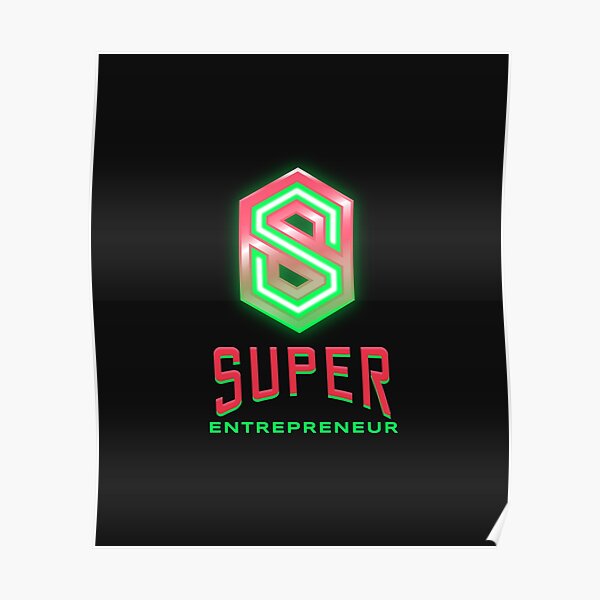 Entrepreneur lime green and hot pink Poster