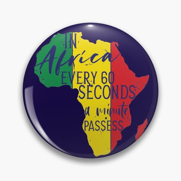 Item preview, Funny africa quote with colored map designed and sold by ChatterFox.