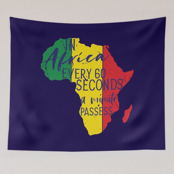 Item preview, Funny africa quote with colored map designed and sold by ChatterFox.