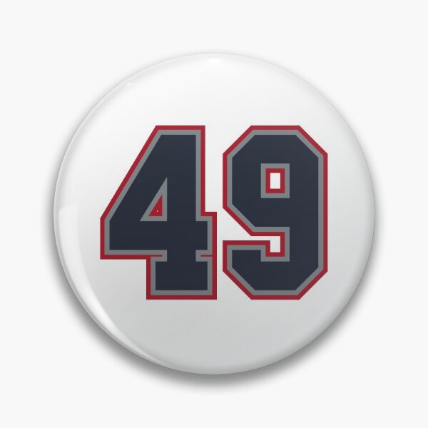 Item preview, 49 Navy Grey Red Sports Number Fourty-Nine designed and sold by HelloFromAja.