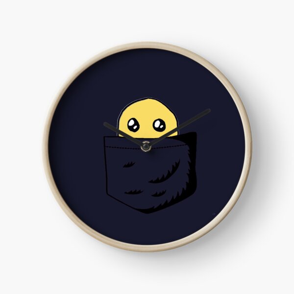 A blob in the navy blue pocket Clock
