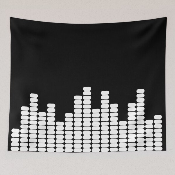 Item preview, Abstract music player graphic. Audio spectrum bars in white. designed and sold by holdmypixels.
