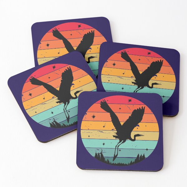 Item preview, Flying bird on a retro sky with stars designed and sold by ChatterFox.