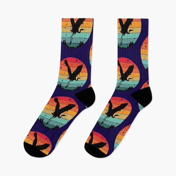 Item preview, Flying bird on a retro sky with stars designed and sold by ChatterFox.