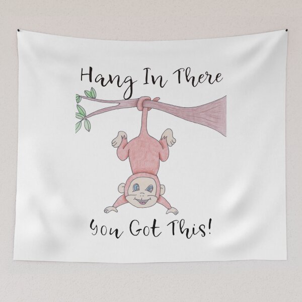 Item preview, Hang In There You Got This Monkey designed and sold by SerenityScape.