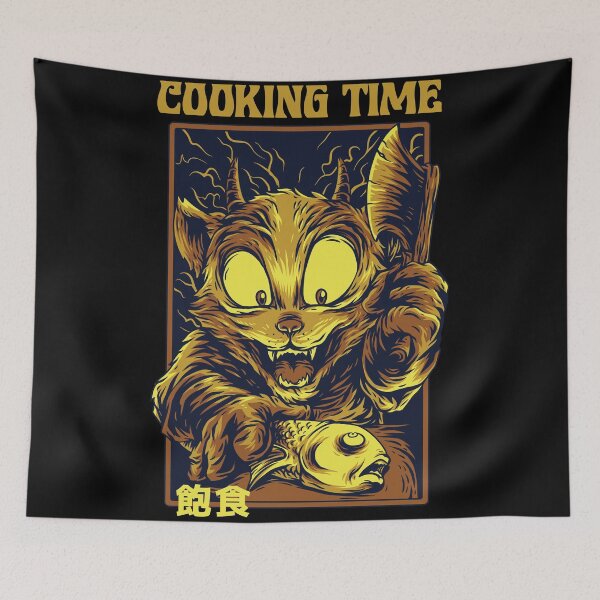 Item preview, Cooking Time | Funny Cat Illustration designed and sold by KauzSL.