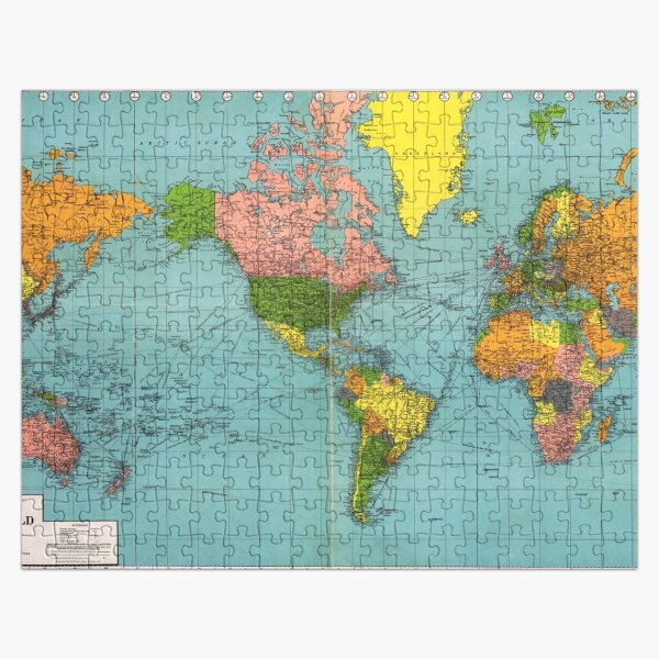 printable world map jigsaw puzzles redbubble