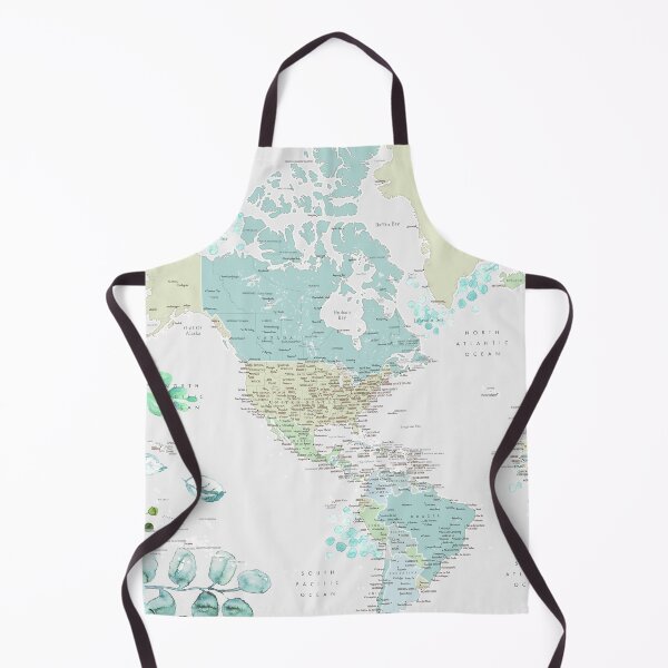 Item preview, Marie detailed world map with greenery designed and sold by blursbyai.