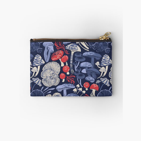 Item preview, Mystical fungi // midnight blue background blue and red wild mushrooms designed and sold by SelmaCardoso.