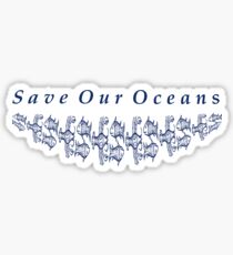 Save Our Oceans with Fish Motiff Sticker