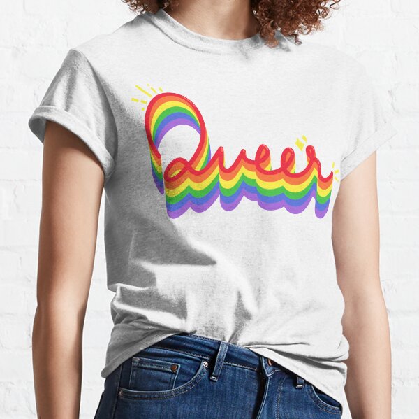 queer,transgender,live with pride,Rainbow Pocket Pride Shirt, Gay Pride T-Shirt, Cute Rainbow Tee, Pride Rainbow Print, Pride Outfit, Gay Tee, Lesbian Shirt, Pride  Classic T-Shirt