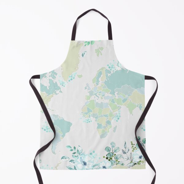 Item preview, Marie world map with greenery designed and sold by blursbyai.