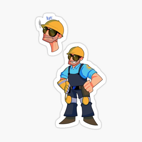 Engineer Tf2 Stickers Redbubble - capper tf2 roblox