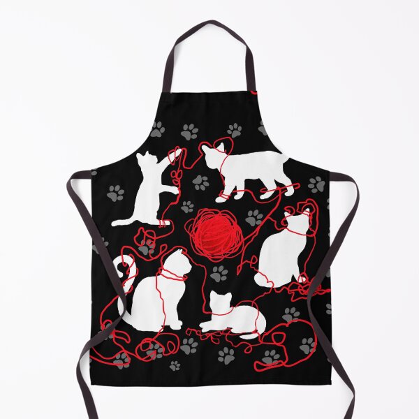 Item preview, white lovely kittens and red wool designed and sold by FVO-italydesign.