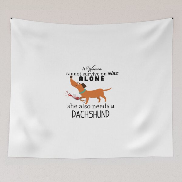Item preview, A Woman Can Not Survive On Wine Dachshund - Dog Lovers Dogs Dachshunds  designed and sold by Superhero Gear.