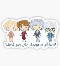 thank you for being a friend Sticker