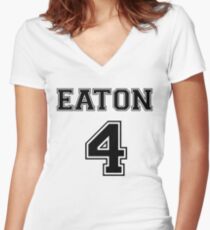 Eaton - T Women's Fitted V-Neck T-Shirt