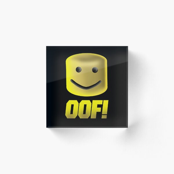 Oof Roblox Oof Noob Head Noob Acrylic Block By Zest Art Redbubble - oof noob head roblox creator challenge