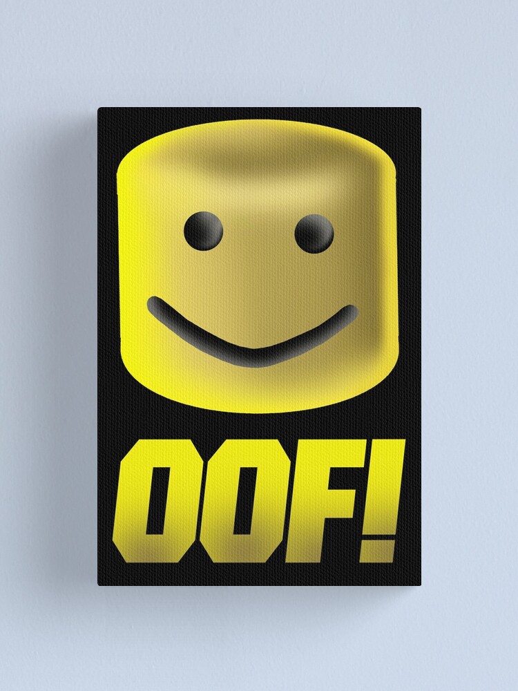 Roblox Oof Noob Head Noob Canvas Print By Zest Art Redbubble - roblox noob face texture