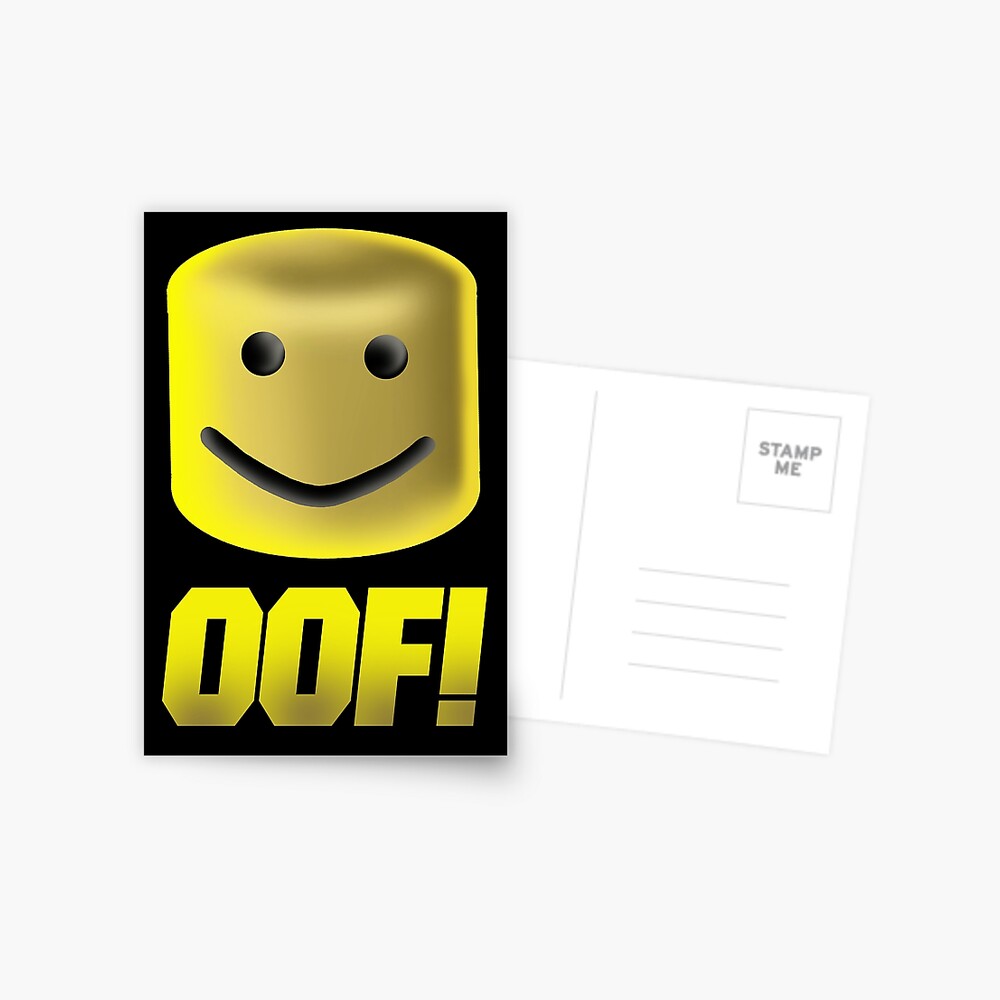 Roblox Oof Noob Head Noob Postcard By Zest Art Redbubble - roblox halloween noob face costume smiley positive gift art print by smoothnoob redbubble