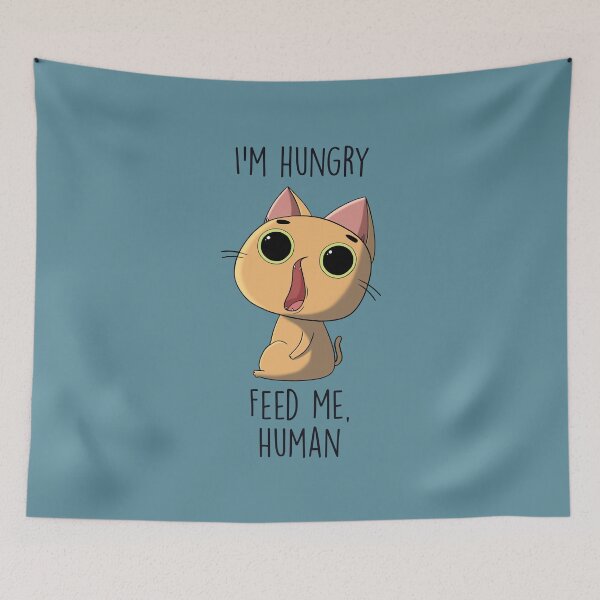 Item preview, I’m hungry, feed me human (Ginger cat) designed and sold by Think-Kitten.